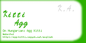 kitti agg business card